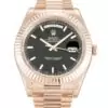 Men Rolex Day-Date II Black Dial 218235
