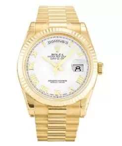 Men Rolex Day-Date White Dial 118238