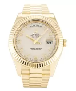 Men Rolex Day-Date II Ivory Dial 218238