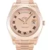 Men Rolex Day-Date II Rose Dial 218235