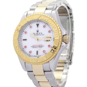 Men Rolex Yacht-Master Red Diamond and White dial 16623