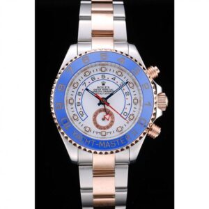 Men Rolex Yacht-Master Blue Ceramic Bezel White Dial Watch