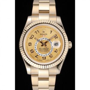 Men Rolex Sky Dweller Oyster Perpetual Special Edition 2012 Yellow Gold 80243