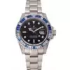 Men Rolex GMT Master II Black Dial Stone Set Bezel Stainless Steel Case And Bracelet 1453747