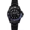 Men Rolex GMT Master II Black Dial Blue And Black Bezel Black PVD Case And Bracelet PR18239