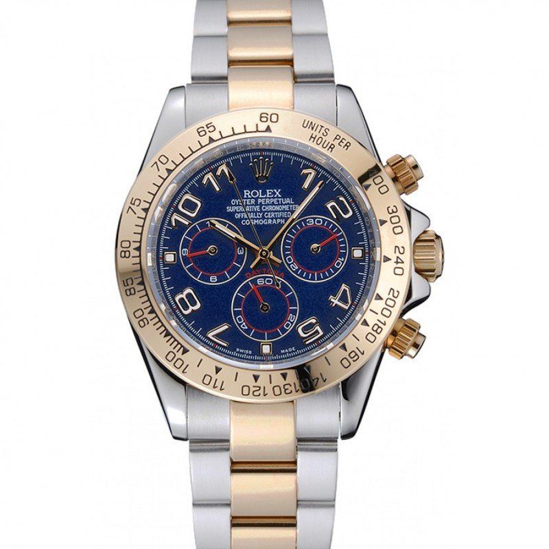 Rolex daytona 2 tone blue dial sale