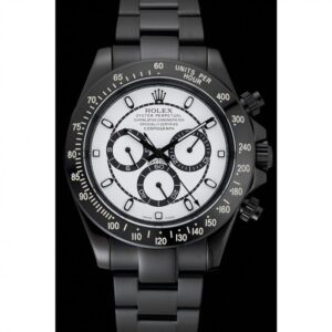 Men Rolex Cosmograph Daytona White And Black Dial Black Stainless Steel Case And Bracelet 1454249