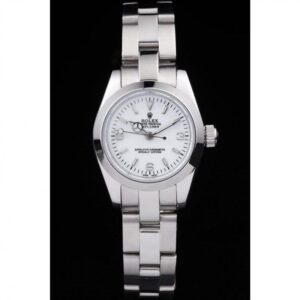 Men Rolex Explorer Polished Stainless Steel White Dial 98088