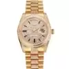 Men Rolex Day-Date Yellow Gold Diamond Pave