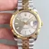 Swiss Rolex Datejust Two Tone Stick Markers With Silver Dial SRL20808