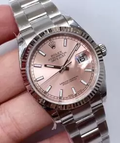 Swiss Rolex Datejust Two Tone Stick Markers With Pink Dial SRL20821