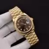 Rolex Day Date Diamond Markings With Brown Dial SRL20831