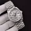 Rolex Day Date Diamond Markings With Silver Dial SRL20834